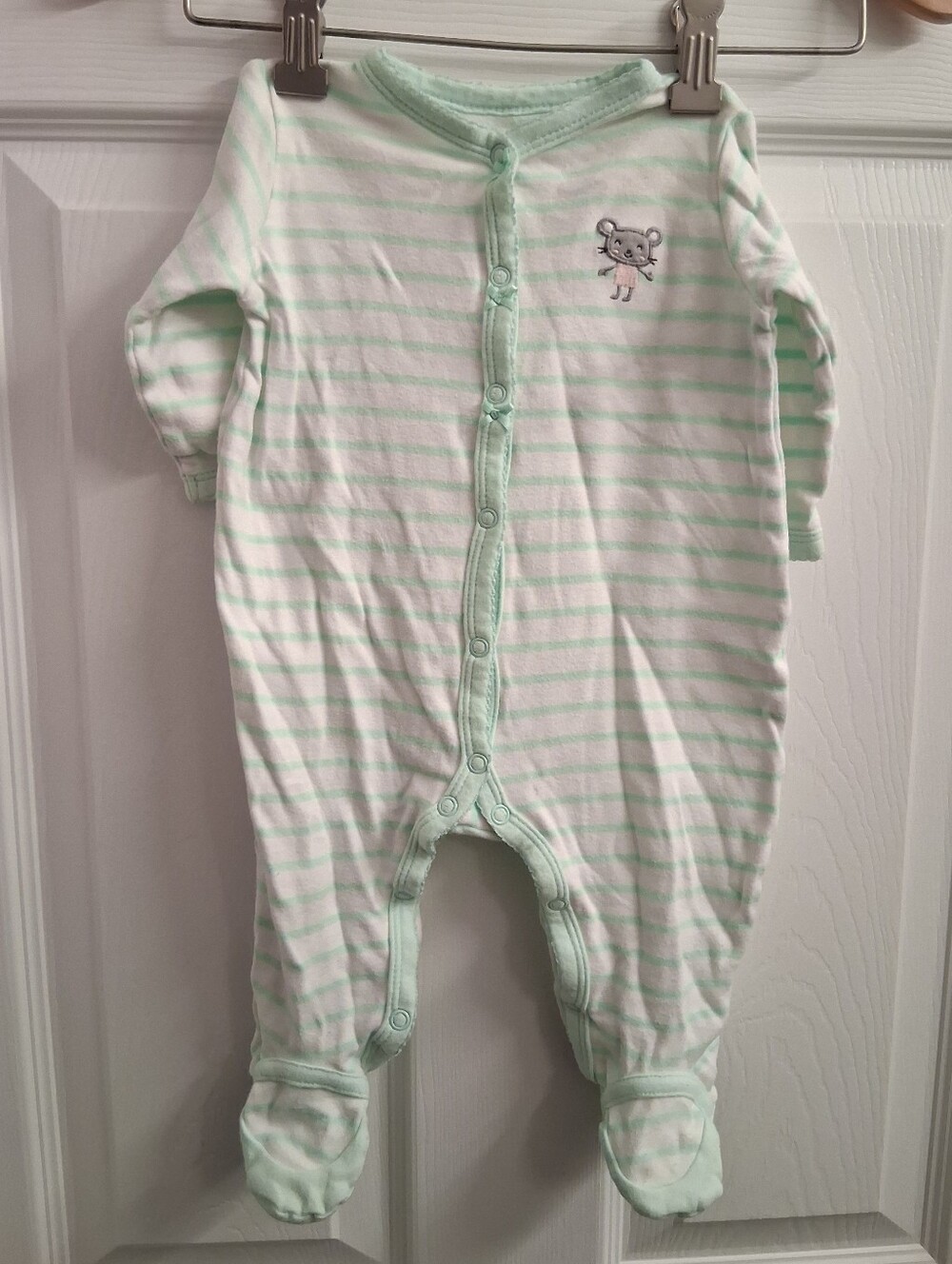 Baby Footies Mouse Striped 6 Months